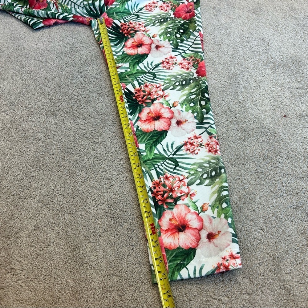 Sacoor Brothers pink green floral flower tropical ankle pants Sz 38 NWT - Picture 11 of 12